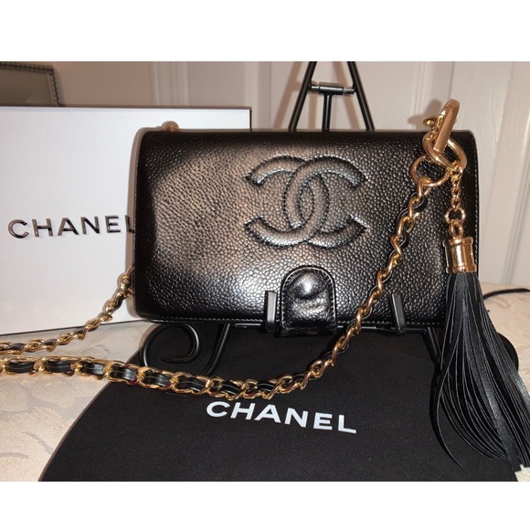 CHANEL Handbags - Chanel Vintage French Wallet Crossbody On Chain